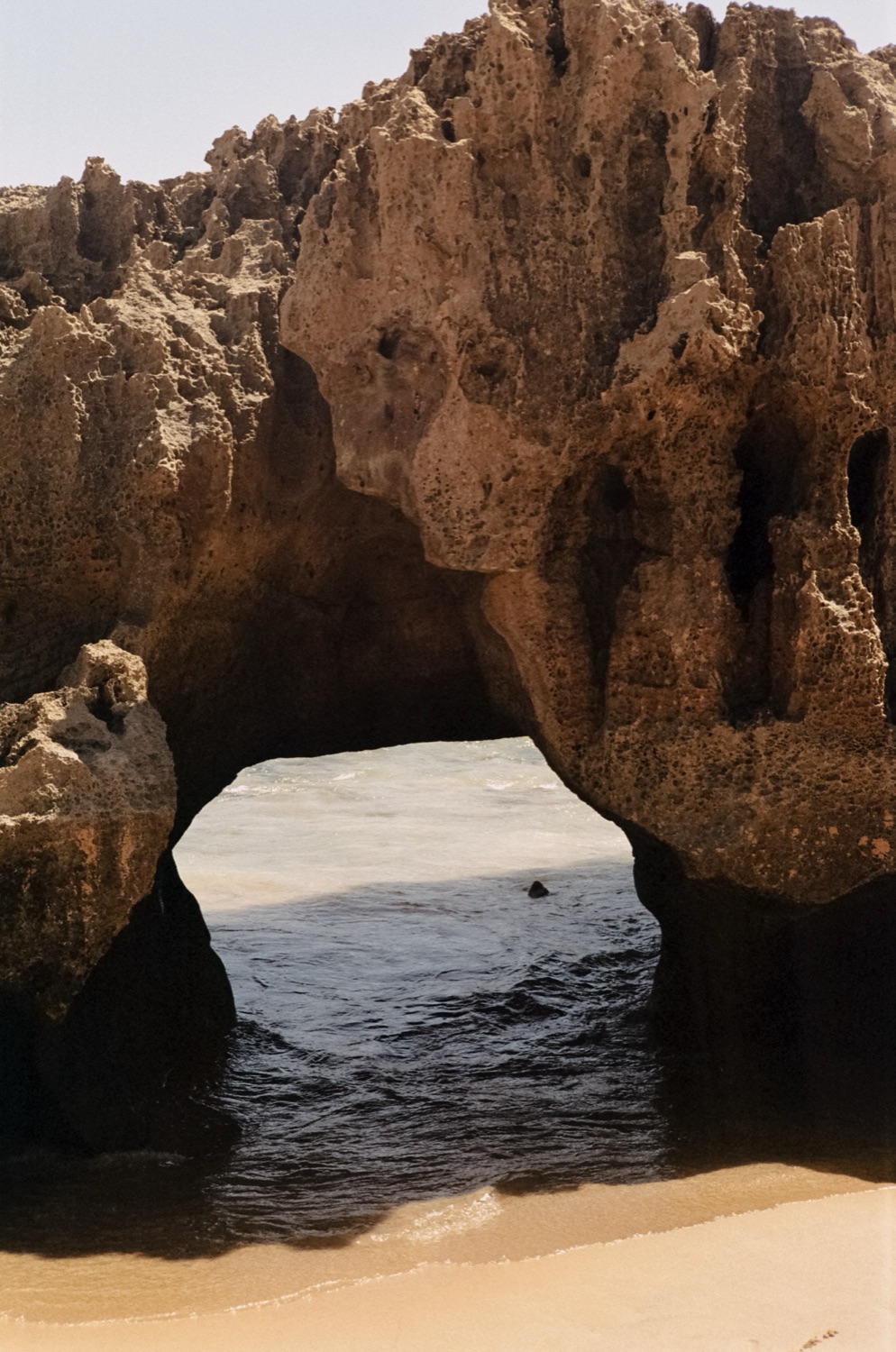 Rock arch over ocean, Algarve