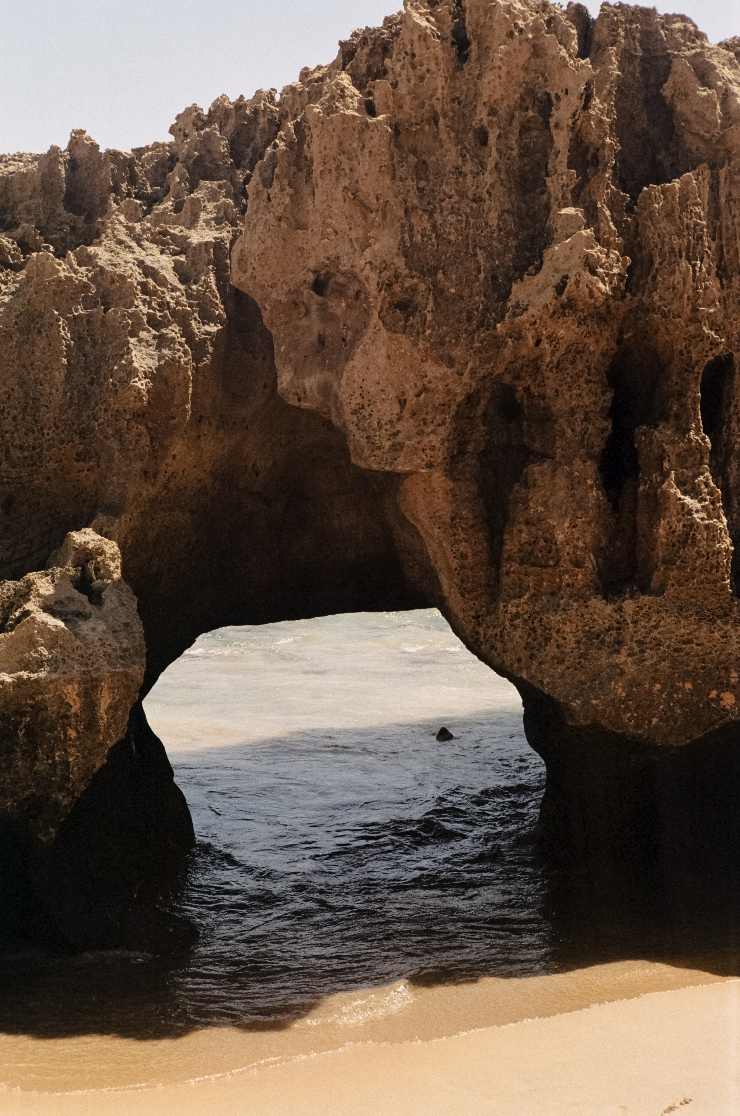 Rock arch over ocean, Algarve